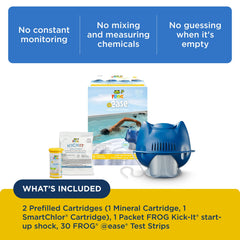 FROG SmartChlor cartridge detail highlighting prefilled design for consistent dosing