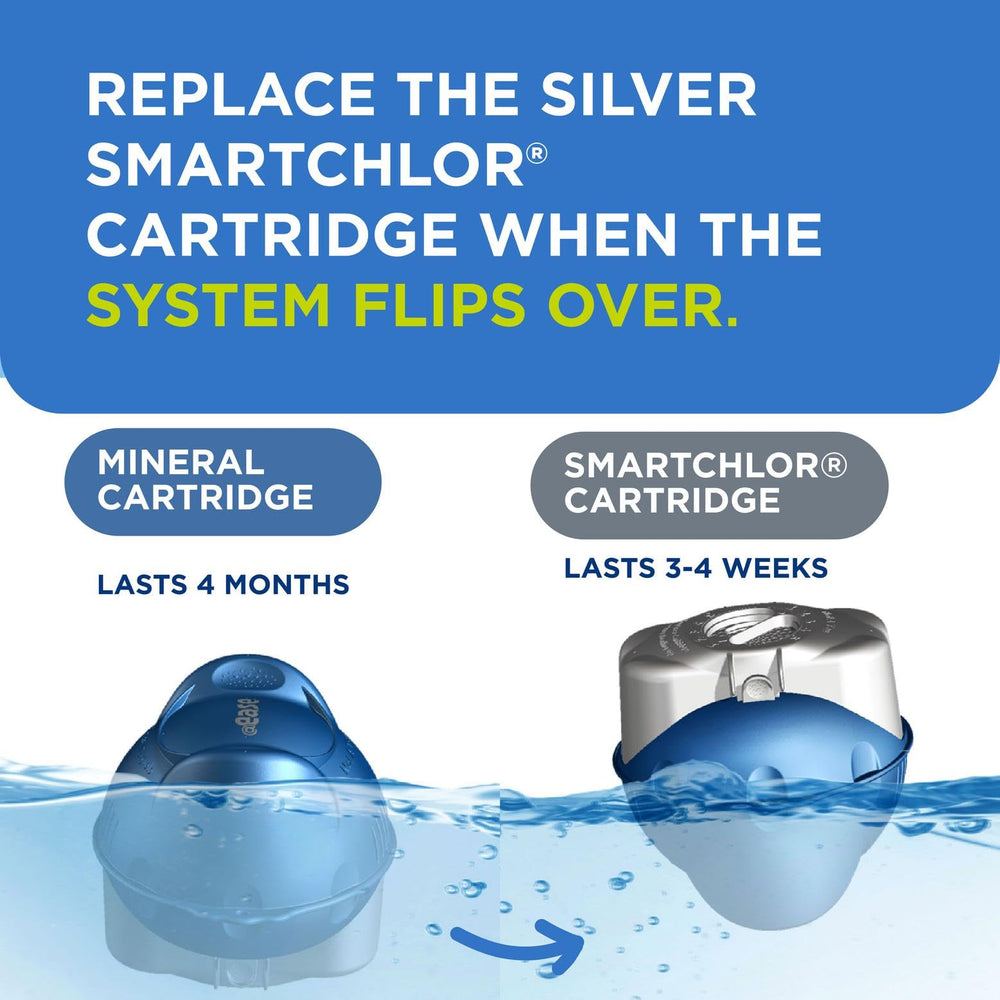 FROG cartridges on swim spa deck showing convenience and readiness