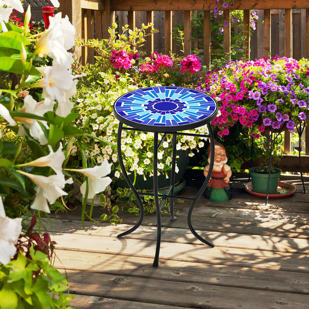 FROMJBEST evening patio scene with table, creates cozy outdoor ambiance