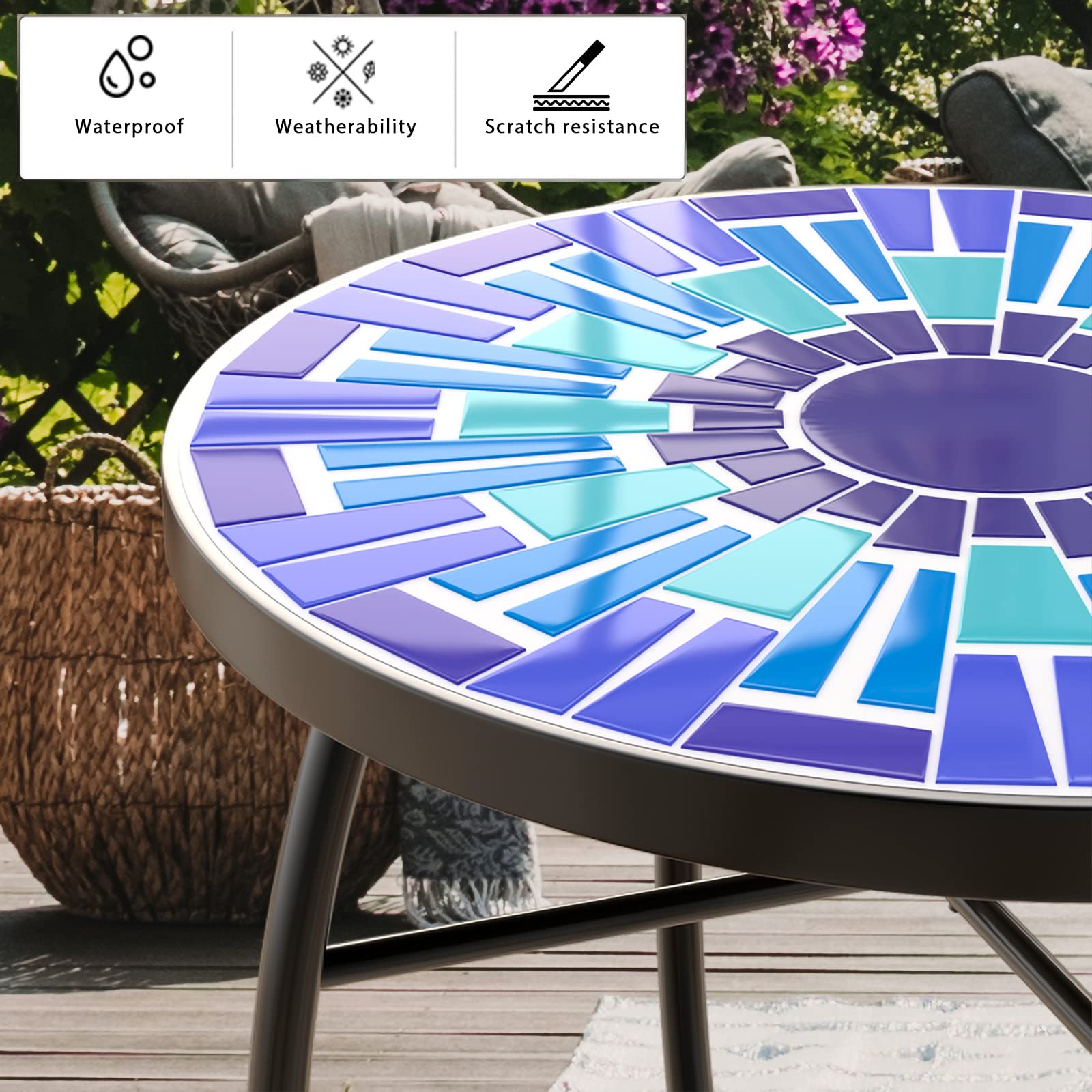 FROMJBEST table holding potted plants, adds elevated garden display