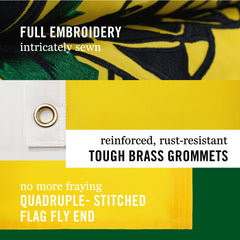 Front Line Flags close-up of embroidered snake detail showing durable, crisp stitching