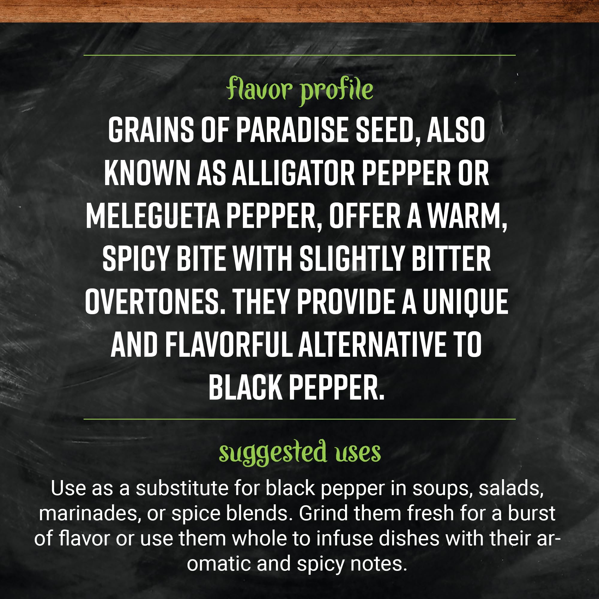Frontier Co-op close-up of whole grains of paradise seeds with visible texture and aroma