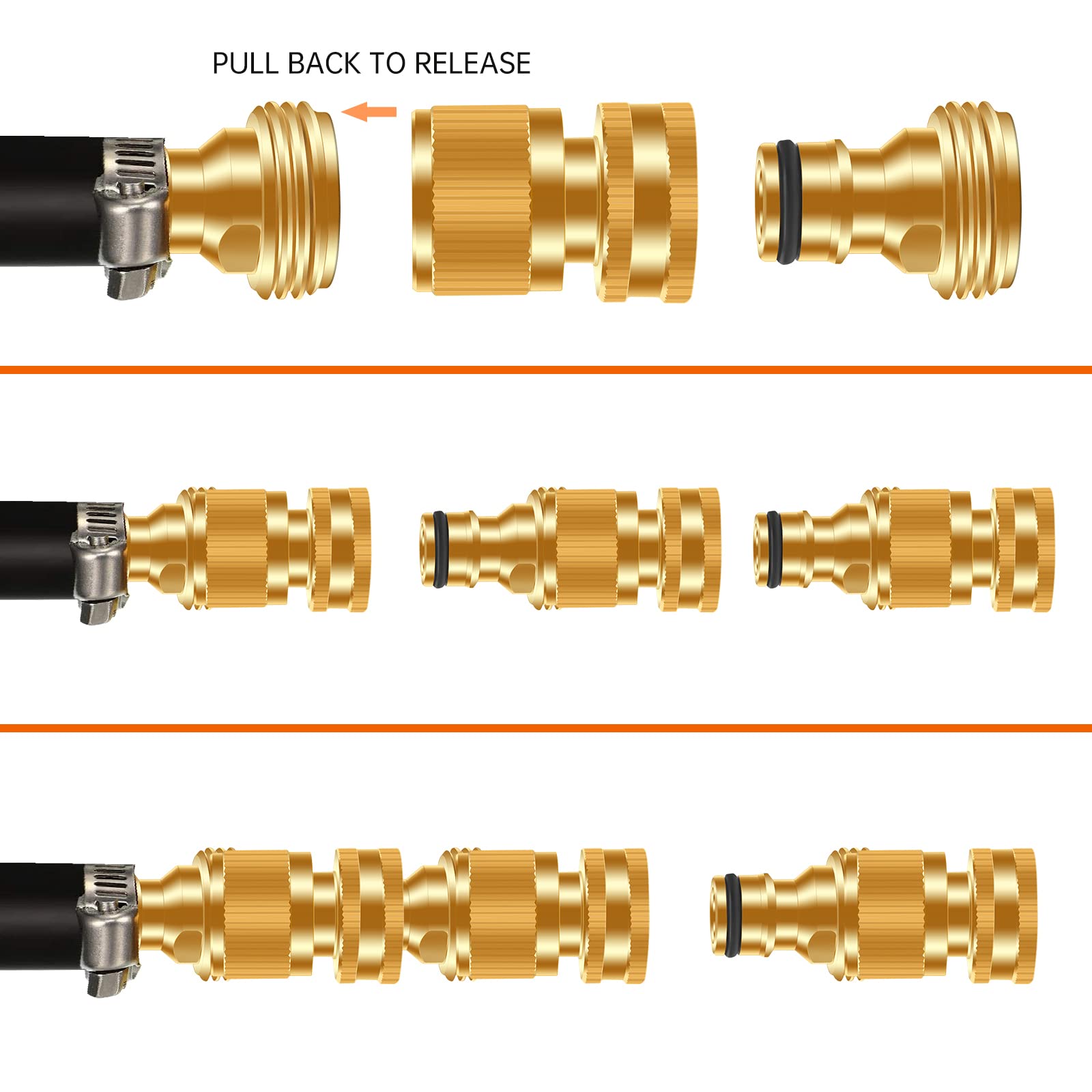FRQNTKPA connector held in hand for scale showing ergonomic grip for tool-free use