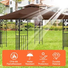 frtzal canopy in use over barbecue demonstrating smoke ventilation benefit