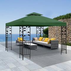 frtzal front view of blackish green replacement canopy showing full coverage and curb appeal