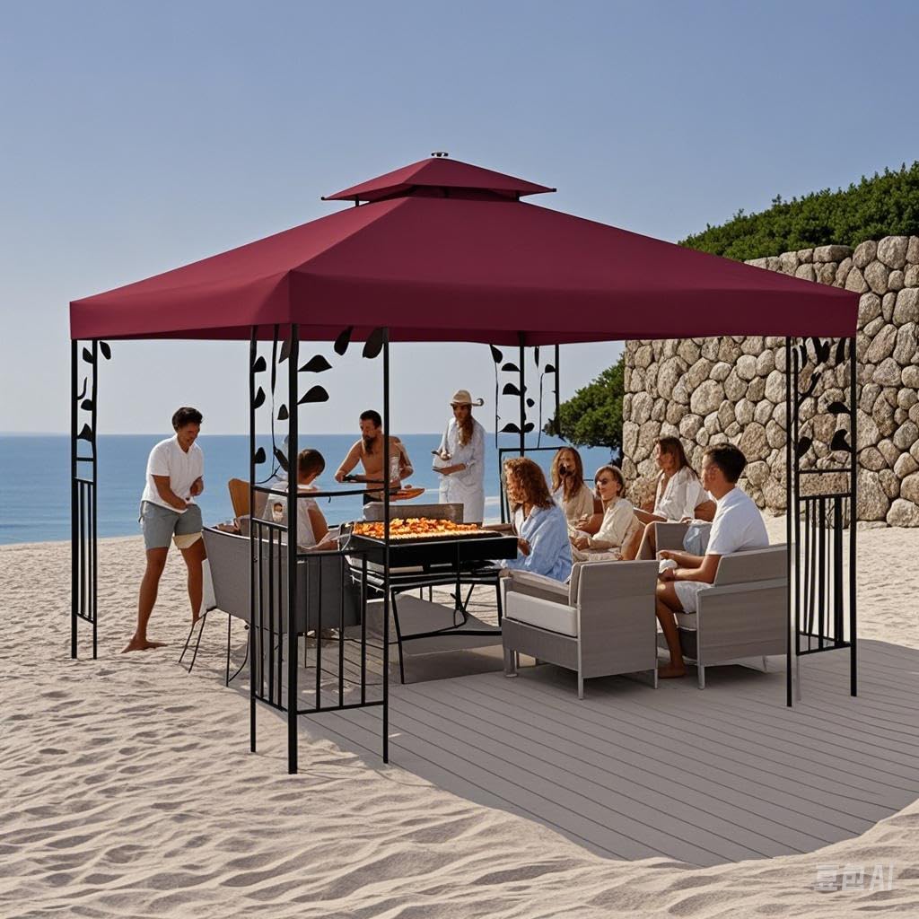 frtzal size comparison 10x10 foot scale showing fit for standard gazebo frames
