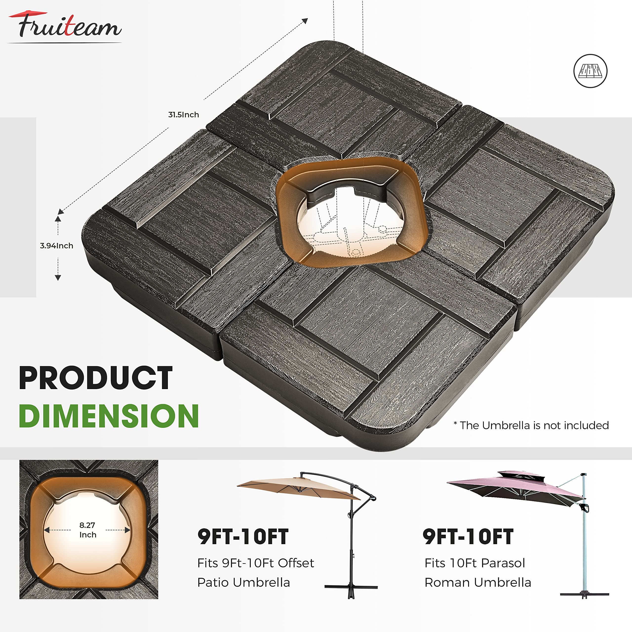 FRUITEAM drain spout open while draining water for simple removal and storage benefit