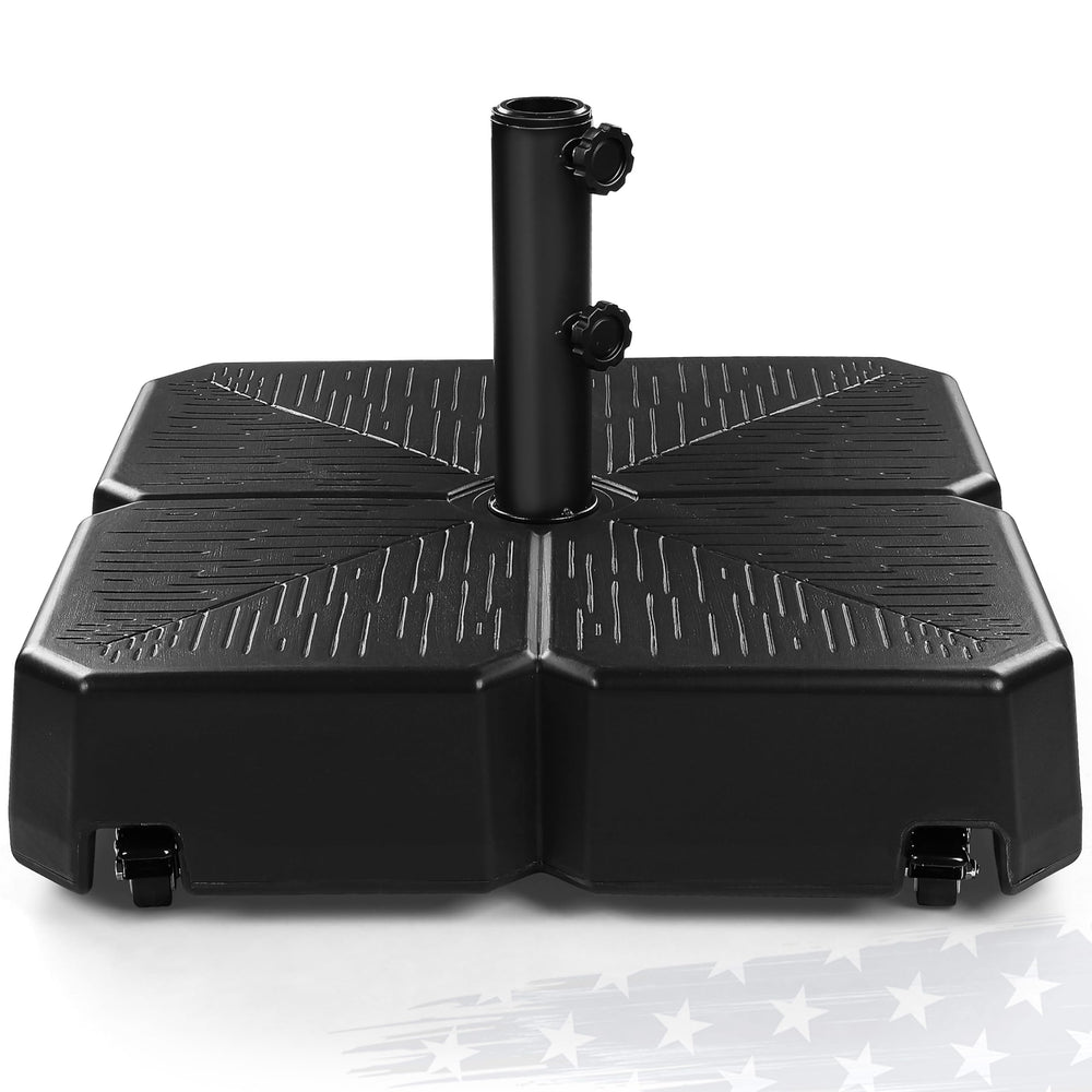 FRUITEAM front view of black base showing sturdy design and mobility benefit