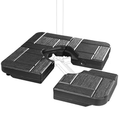 FRUITEAM front view of assembled base showing stability benefits