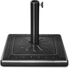 FRUITEAM front view of square 33lb umbrella base showing stability