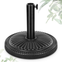 FRUITEAM front view of umbrella base showing sturdy design and immediate ballast