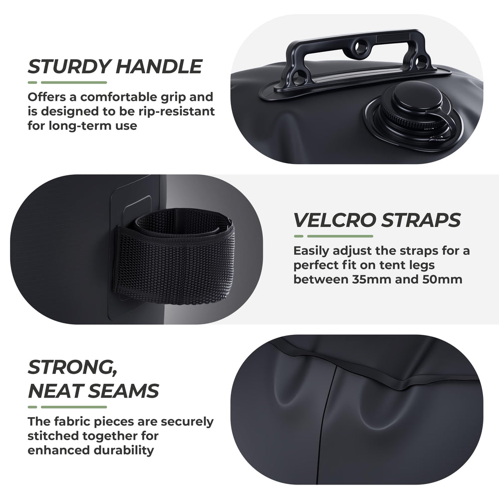 FRUITEAM easy-grip handle and adjustable strap for fast placement and secure fit