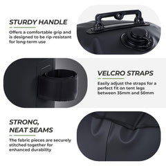 FRUITEAM easy-grip handle and adjustable strap for fast placement and secure fit