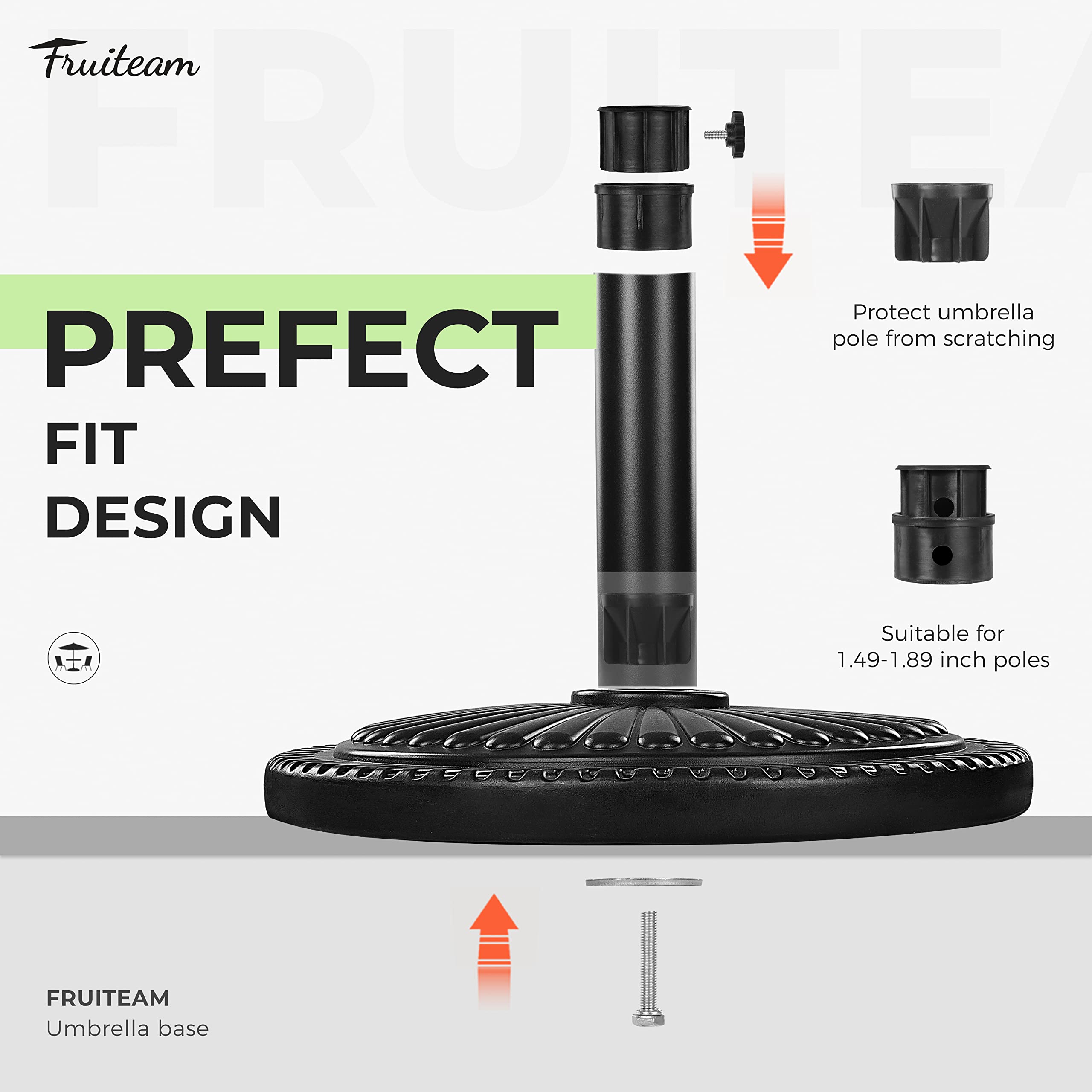 FRUITEAM side profile showing low center of gravity for improved stability