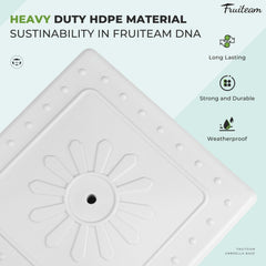 FRUITEAM top view highlighting decorative sun pattern that enhances outdoor style