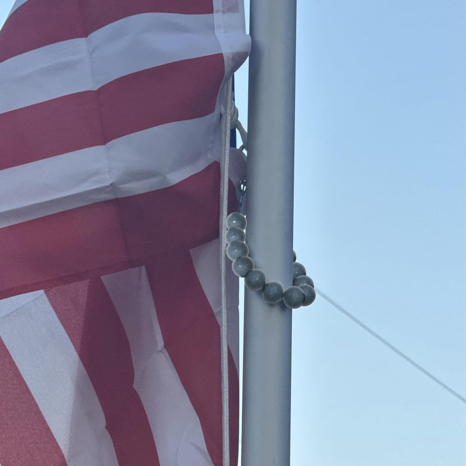 Frunke lifestyle RV installation showing secure flag display while traveling benefit