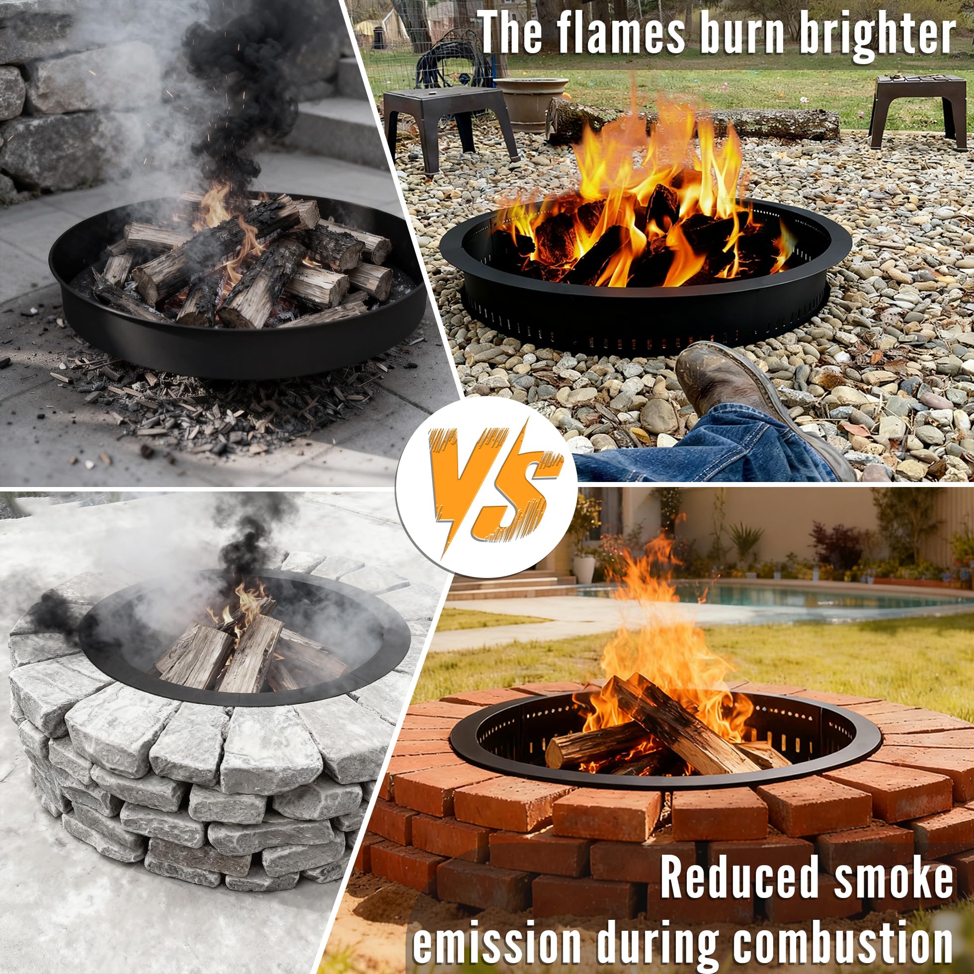 Fruyyzl evening lifestyle fire offering cozy, low-smoke gathering comfort
