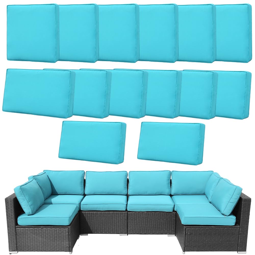 Frxeyaliz full set displayed front view shows all covers refreshing patio sofa