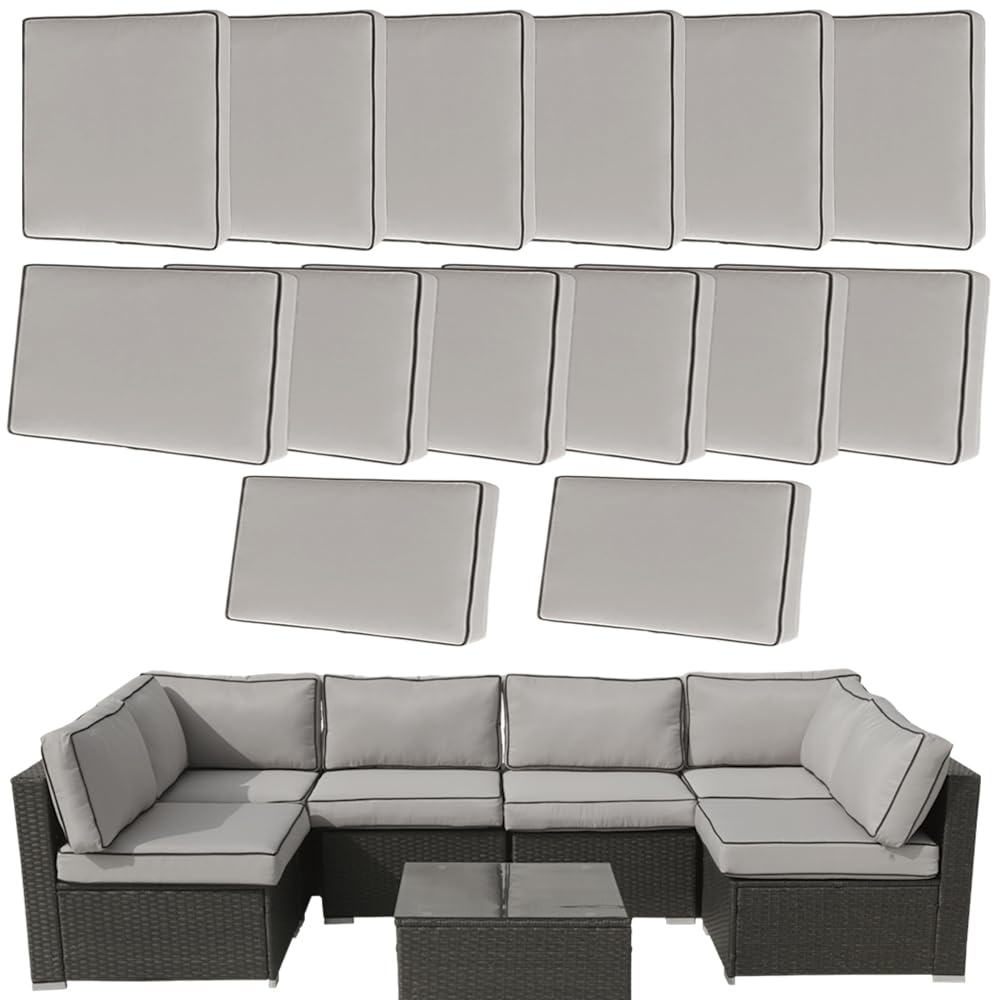 Frxeyaliz front view of packaged 14-piece cover set, simplifies patio refresh