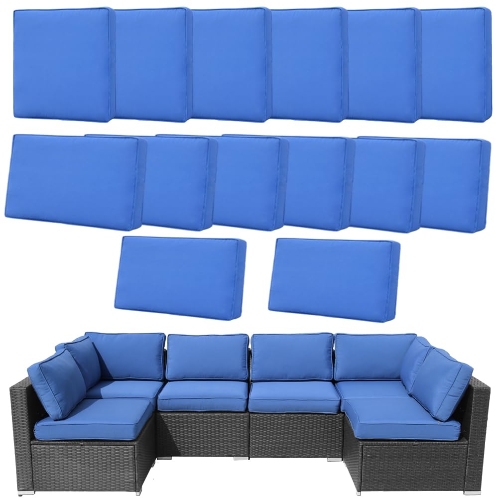 Frxeyaliz front view showing full 14-piece cover set protecting a 6-seater sofa