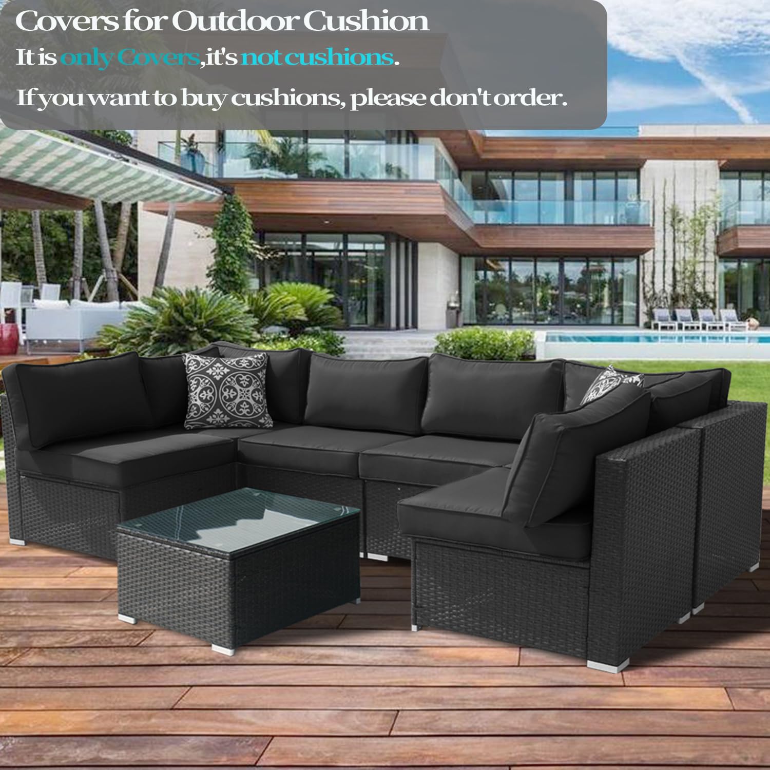 Frxeyaliz seat cover fitted on patio chair demonstrating neat protective fit