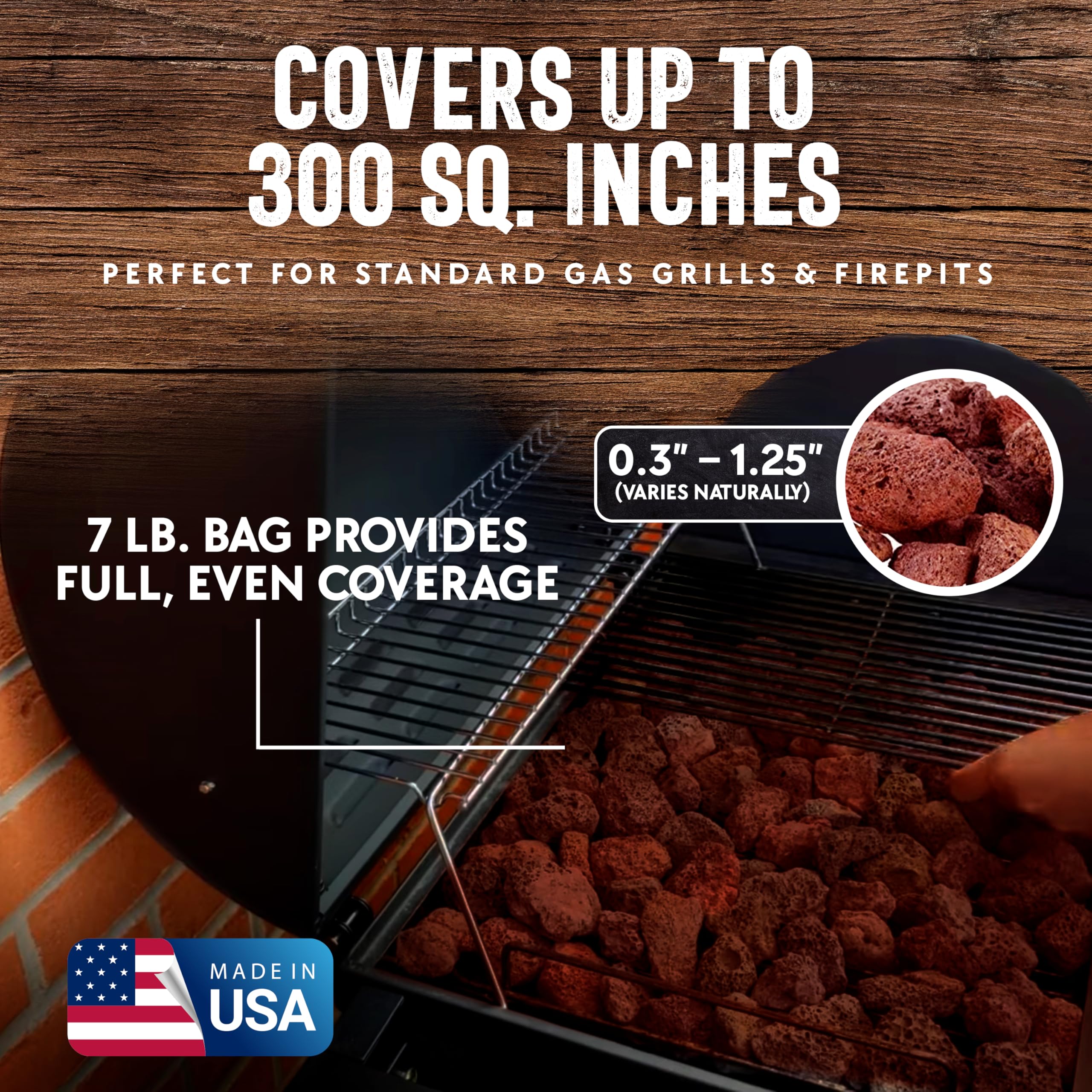 THE FRYOILSAVER COMPANY stones covering grill burner to reduce flare-ups and protect