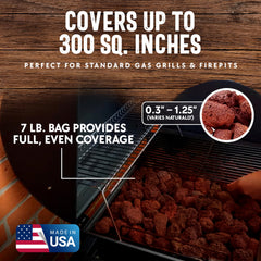 THE FRYOILSAVER COMPANY stones covering grill burner to reduce flare-ups and protect