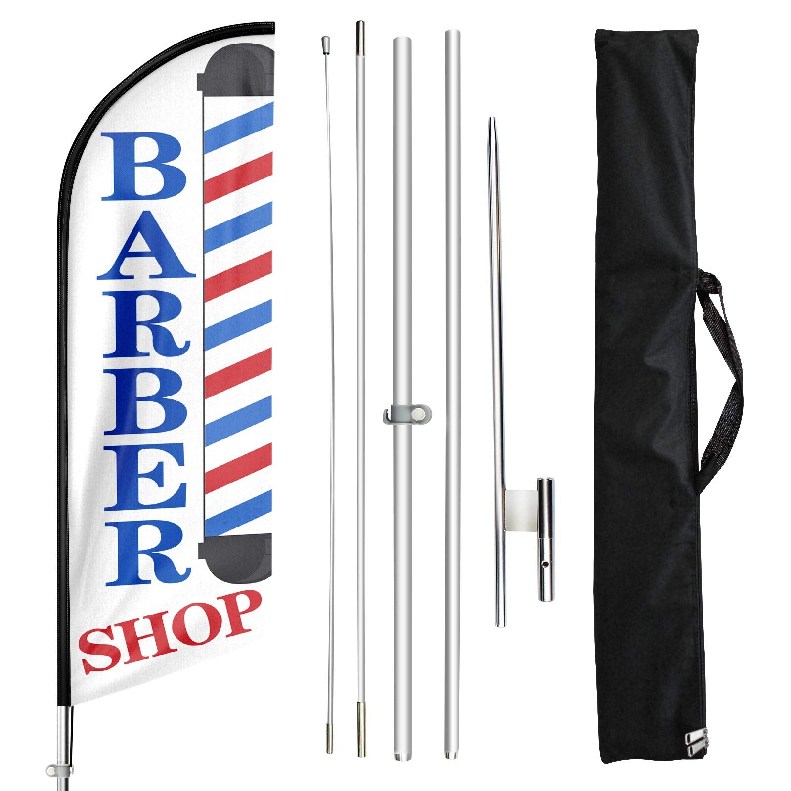 FSFLAG barber flag front view showing bold design and higher footfall visibility