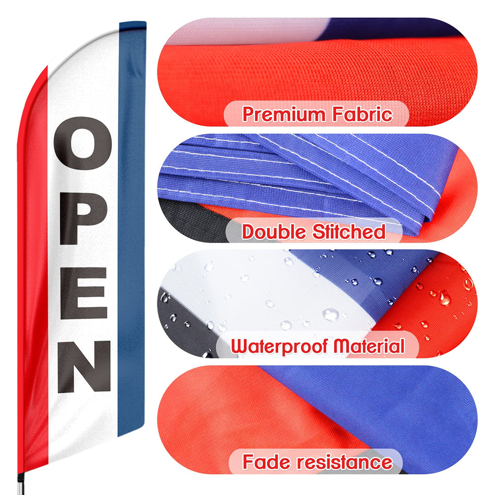 FSFLAG assembled pole and ground stake demonstrating stable outdoor mounting and easy setup