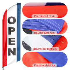 FSFLAG assembled pole and ground stake demonstrating stable outdoor mounting and easy setup