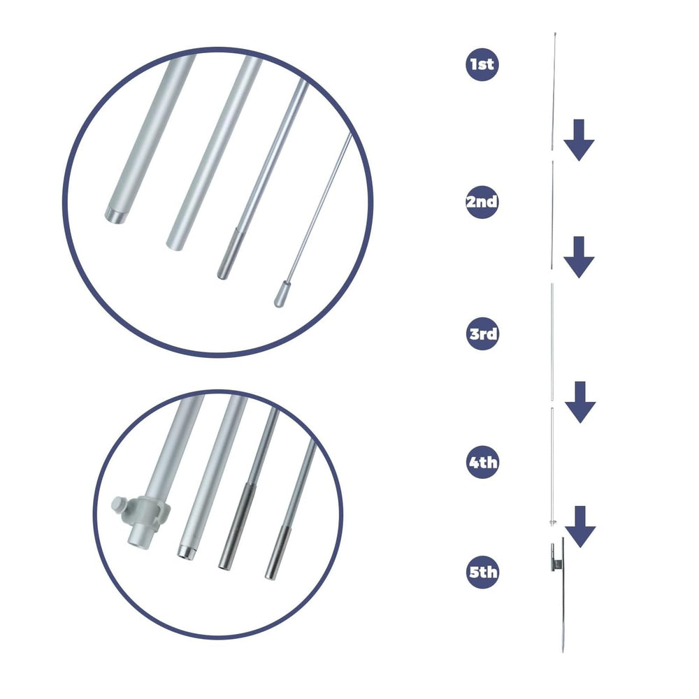 FSFLAG close-up of section joints showing easy snap-together assembly