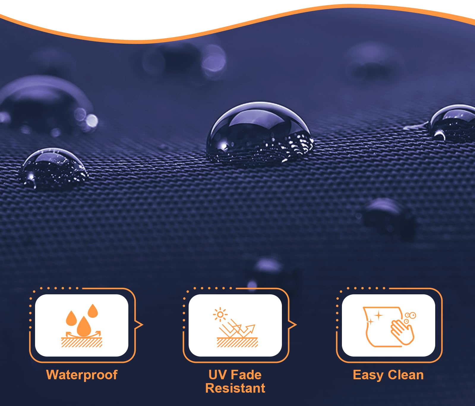 FSJITF close-up of 260GSM polyester texture showing weatherproof durability