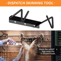 FSNIWEKO V-groove skinning jig detail holding hind legs securely for cleaner work