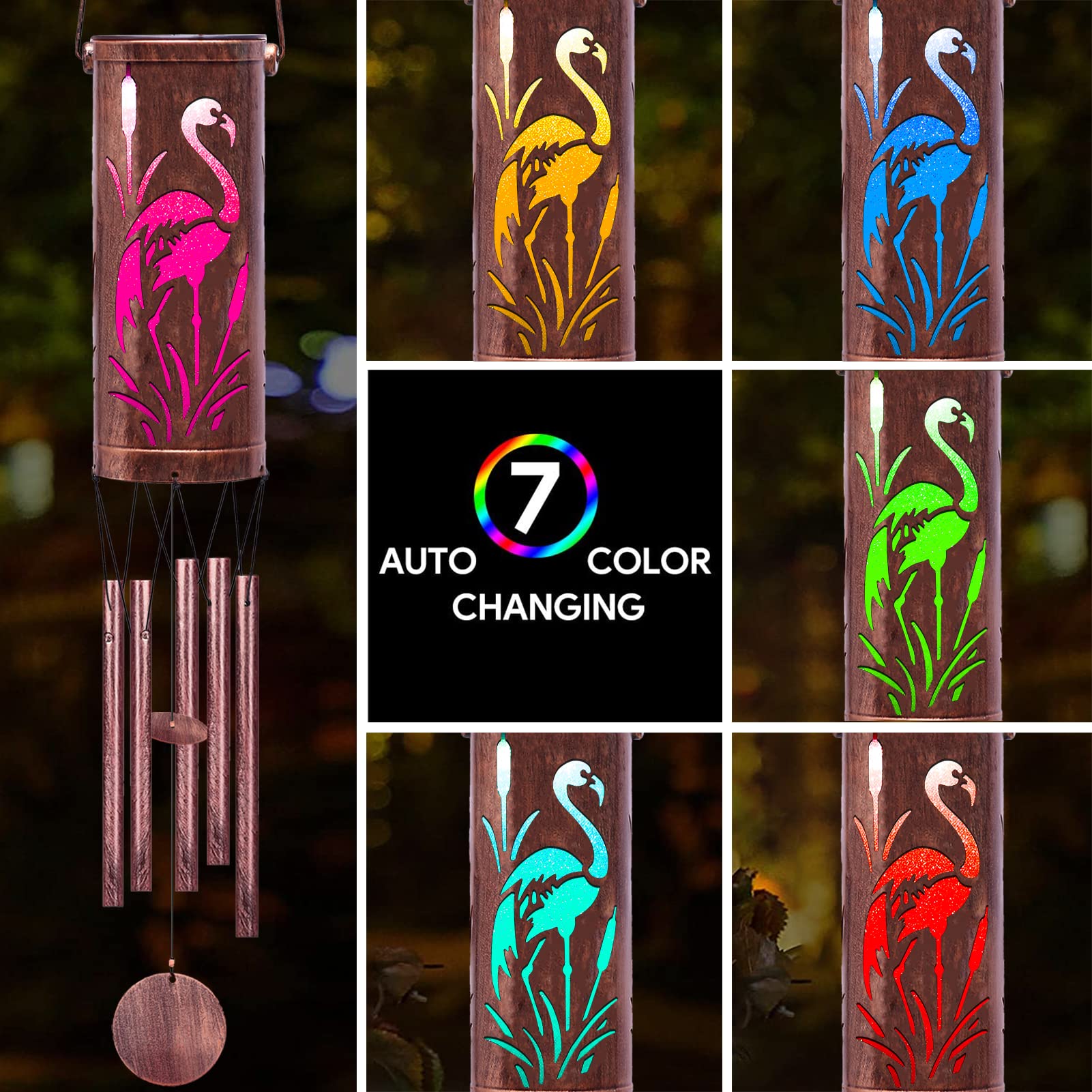 FSVGYY close-up of metal chime tubes highlighting durable finish and harmonic design