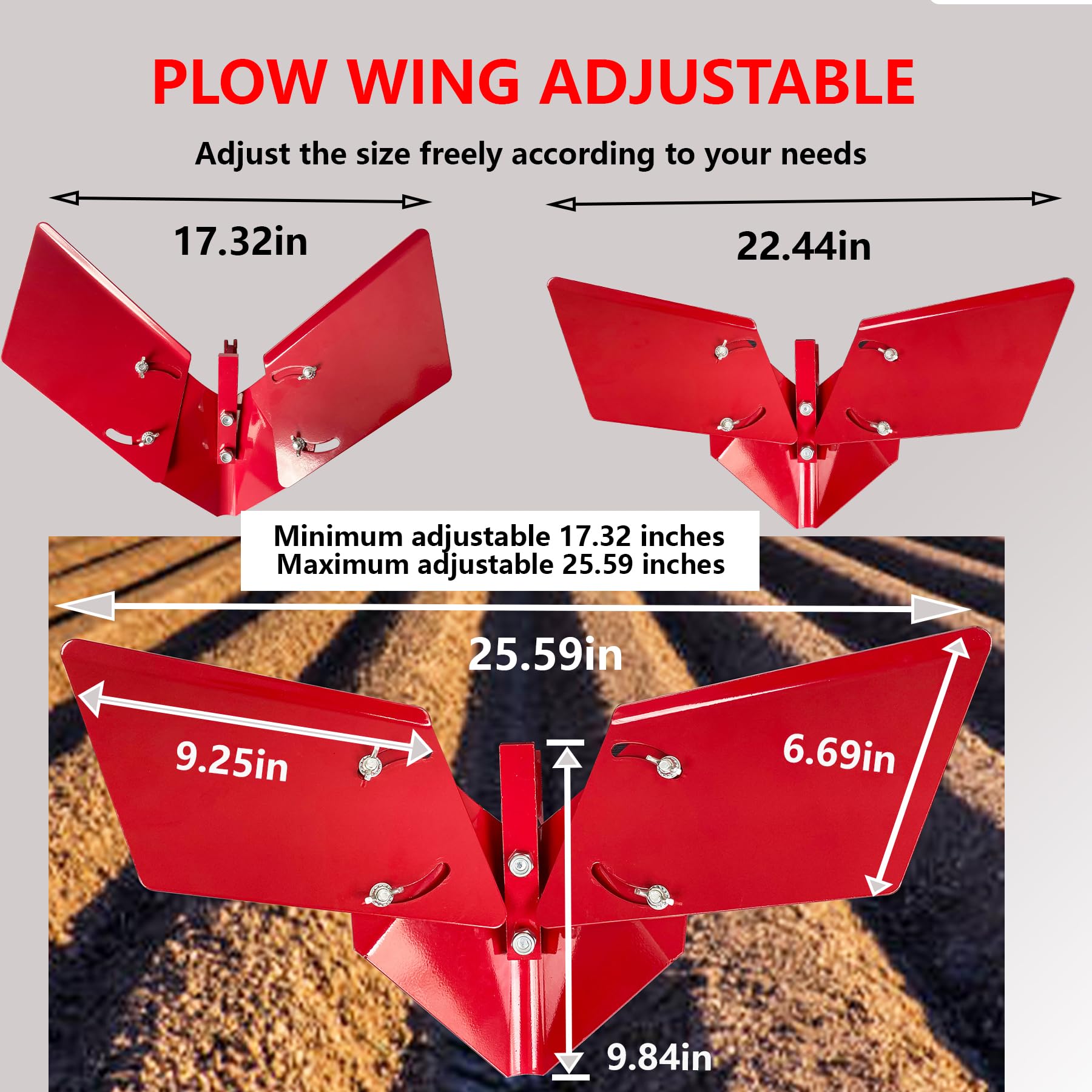 FUYEAR close-up of hardened steel plow wing edge highlighting durable construction and consistent soil turnover