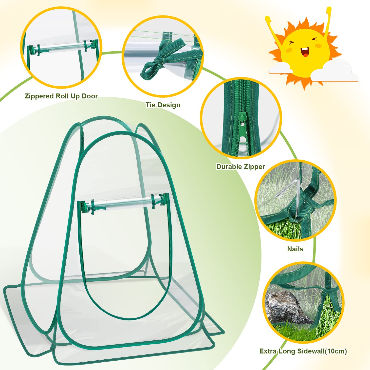 Fuairmee frame base with ground stake showing weather stability