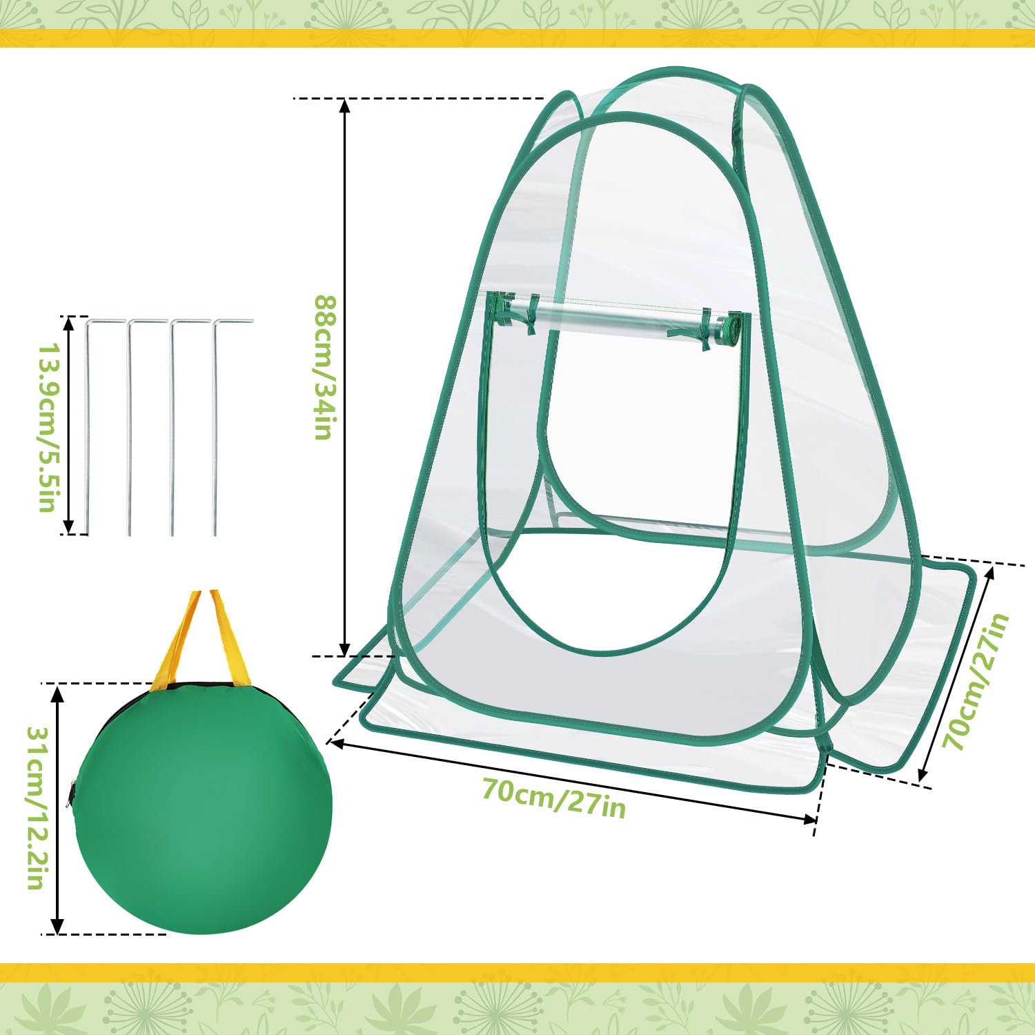 Fuairmee zippered roll-up door open for ventilation and access