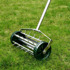 FUCIHOMA front view assembled aerator showing full length and push handle benefit