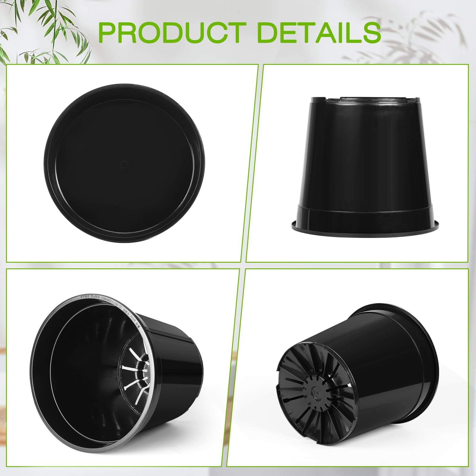 FUIJOL pot and drip tray filled with soil showing clean watering