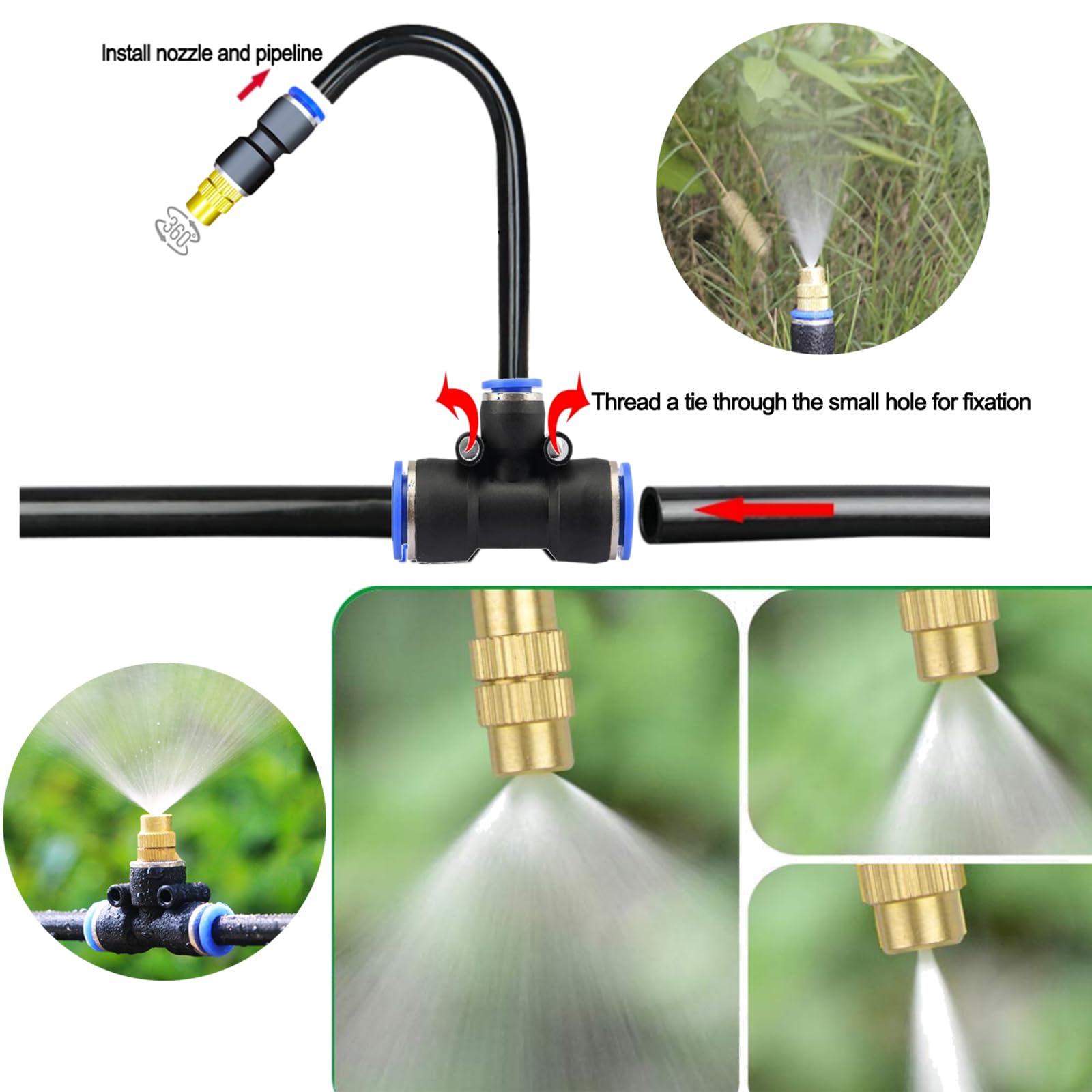FUJINIRRI bendable metal hose detail for precise directional watering