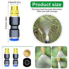 FUJINIRRI copper atomizing nozzle close-up for fine misting efficiency