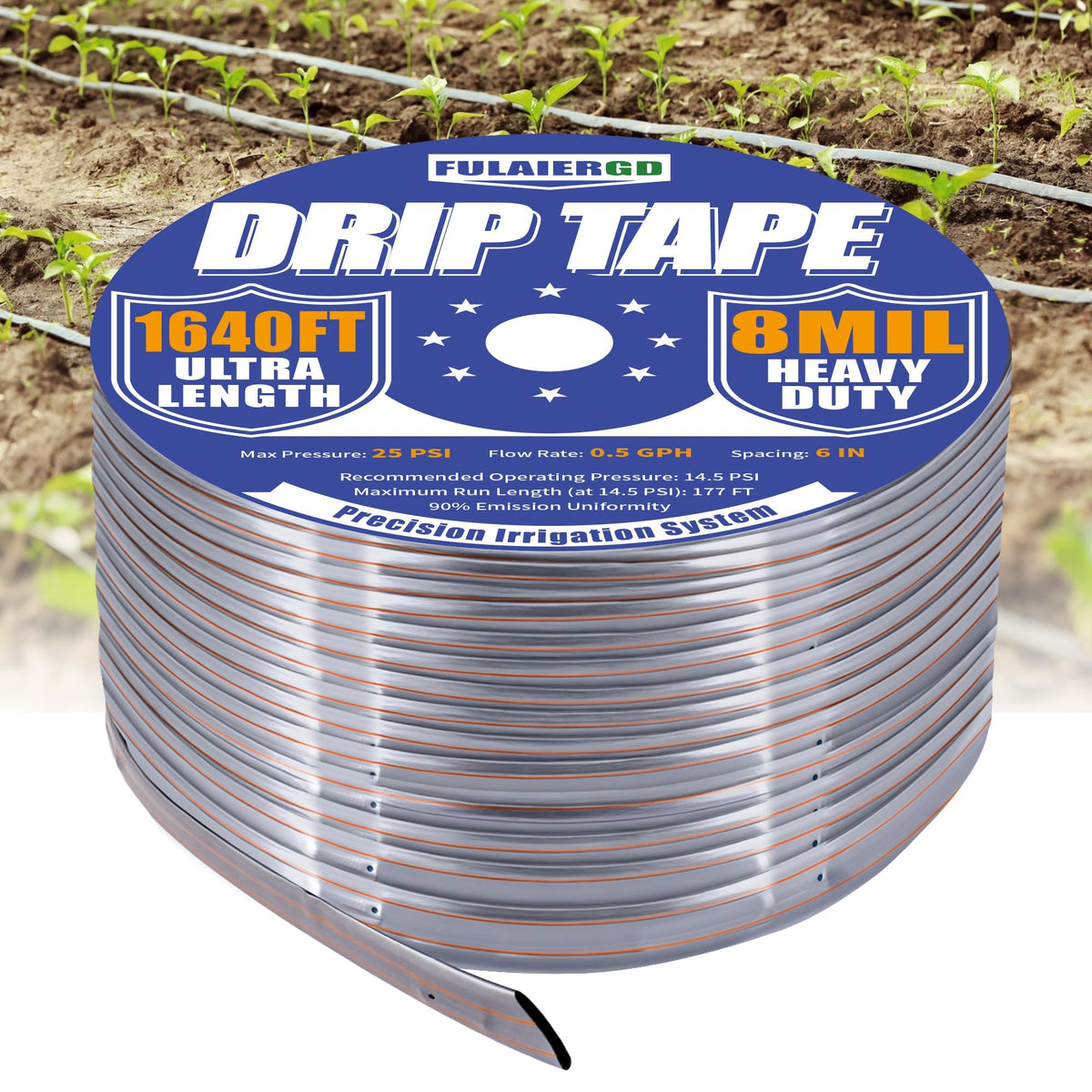 FULAIERGD front packaging showing tape length and specs for planning