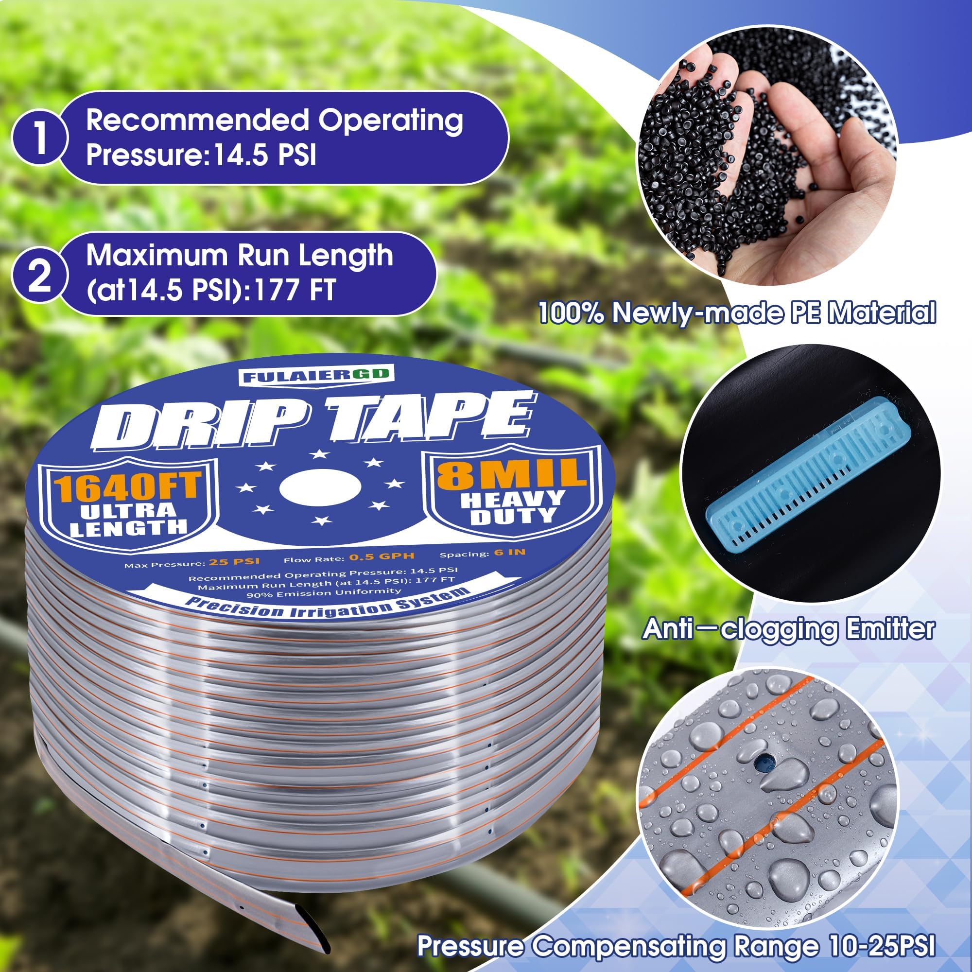 FULAIERGD reflective silver surface reducing pipe temperature in sun