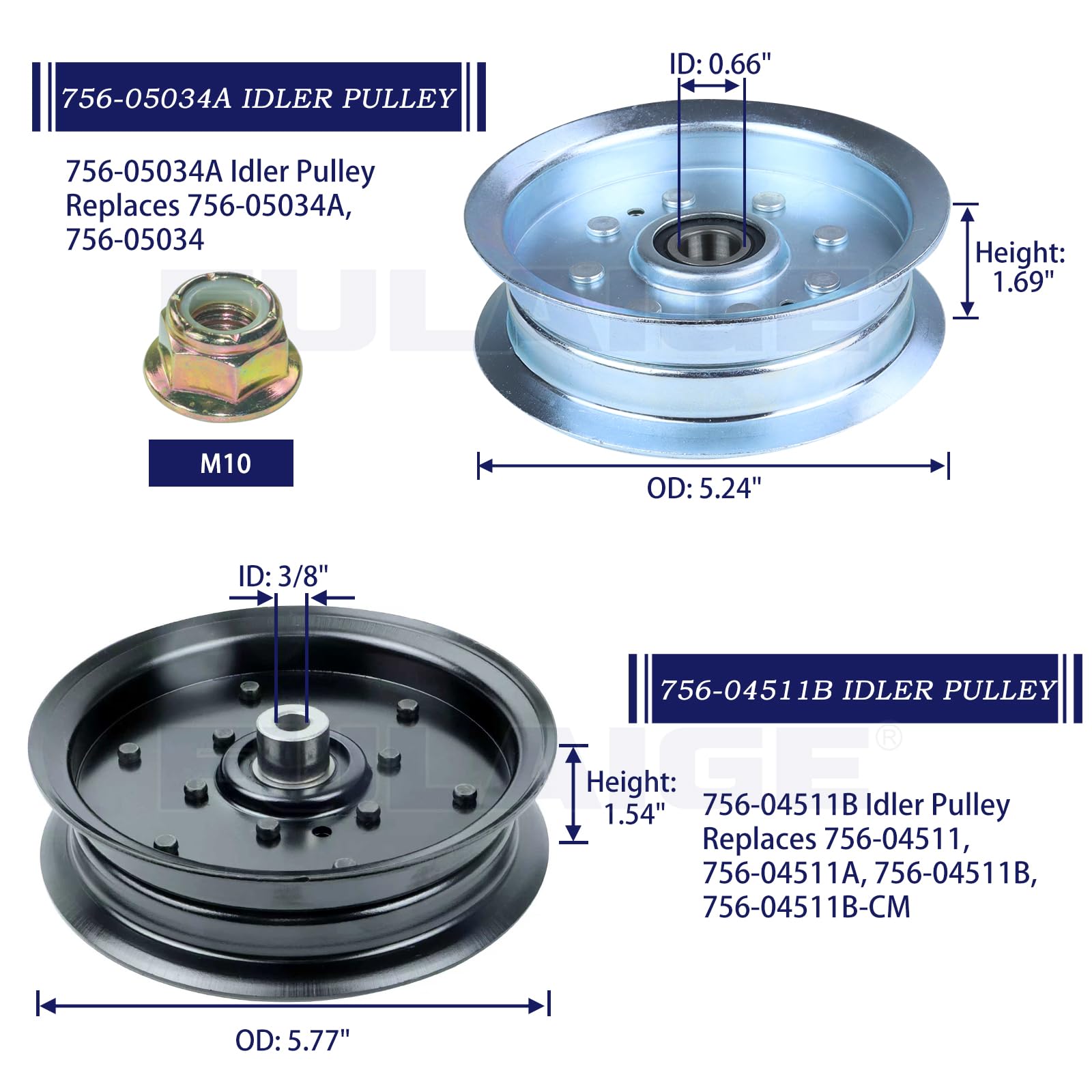 FULAIGE 144-inch deck belt laid out to confirm correct length and fit