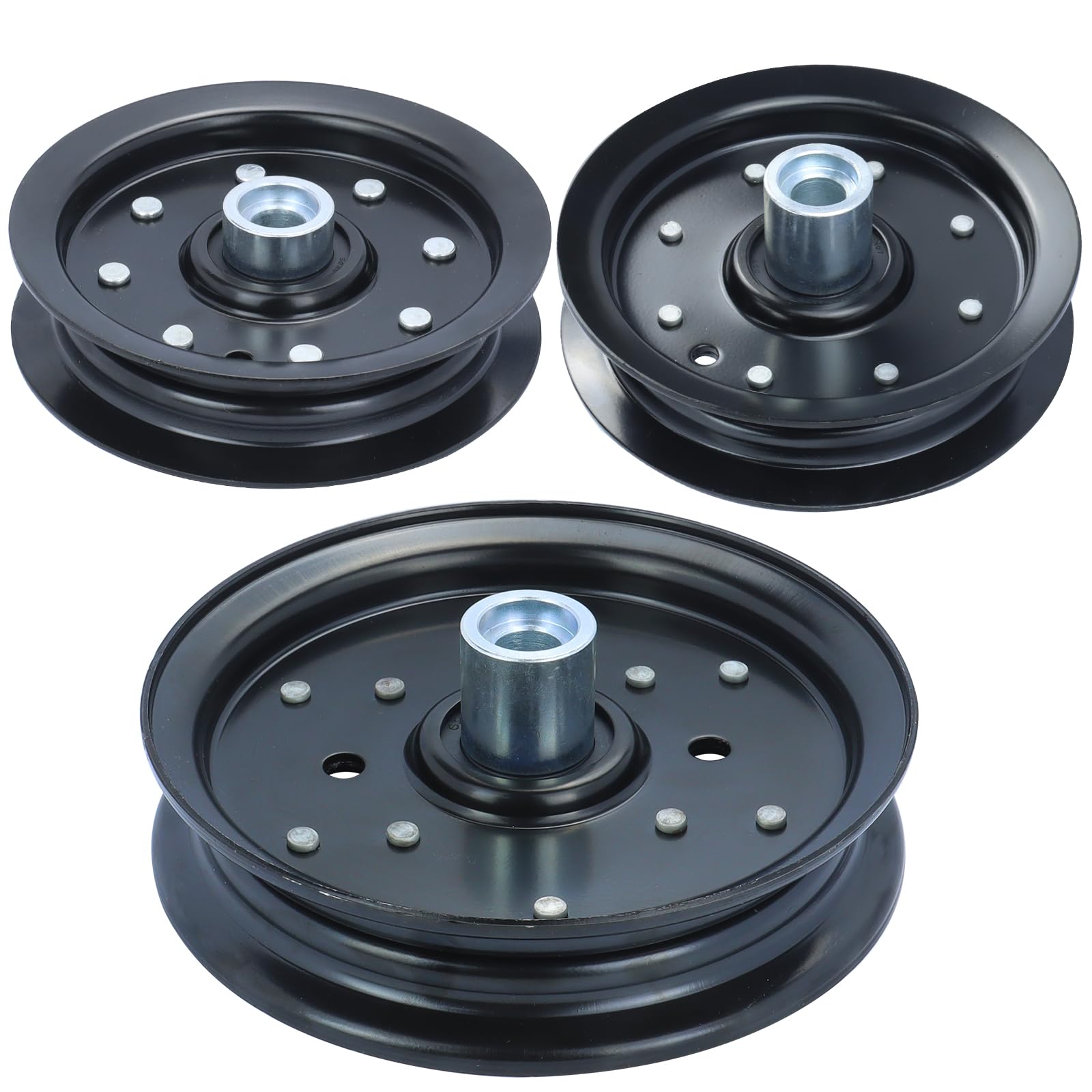 FULAIGE front view of pulley kit showing all three replacement pulleys and compatibility benefit