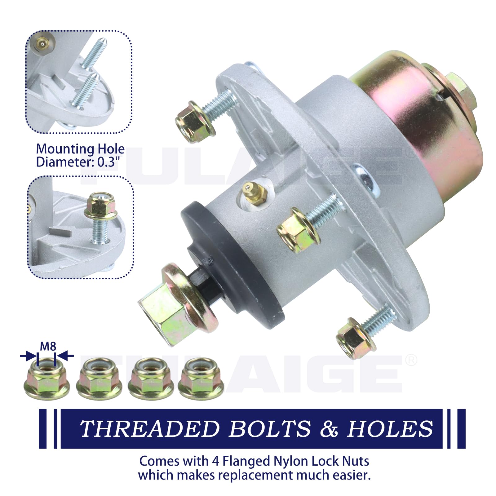 FULAIGE mounting flange detail for secure bolt alignment