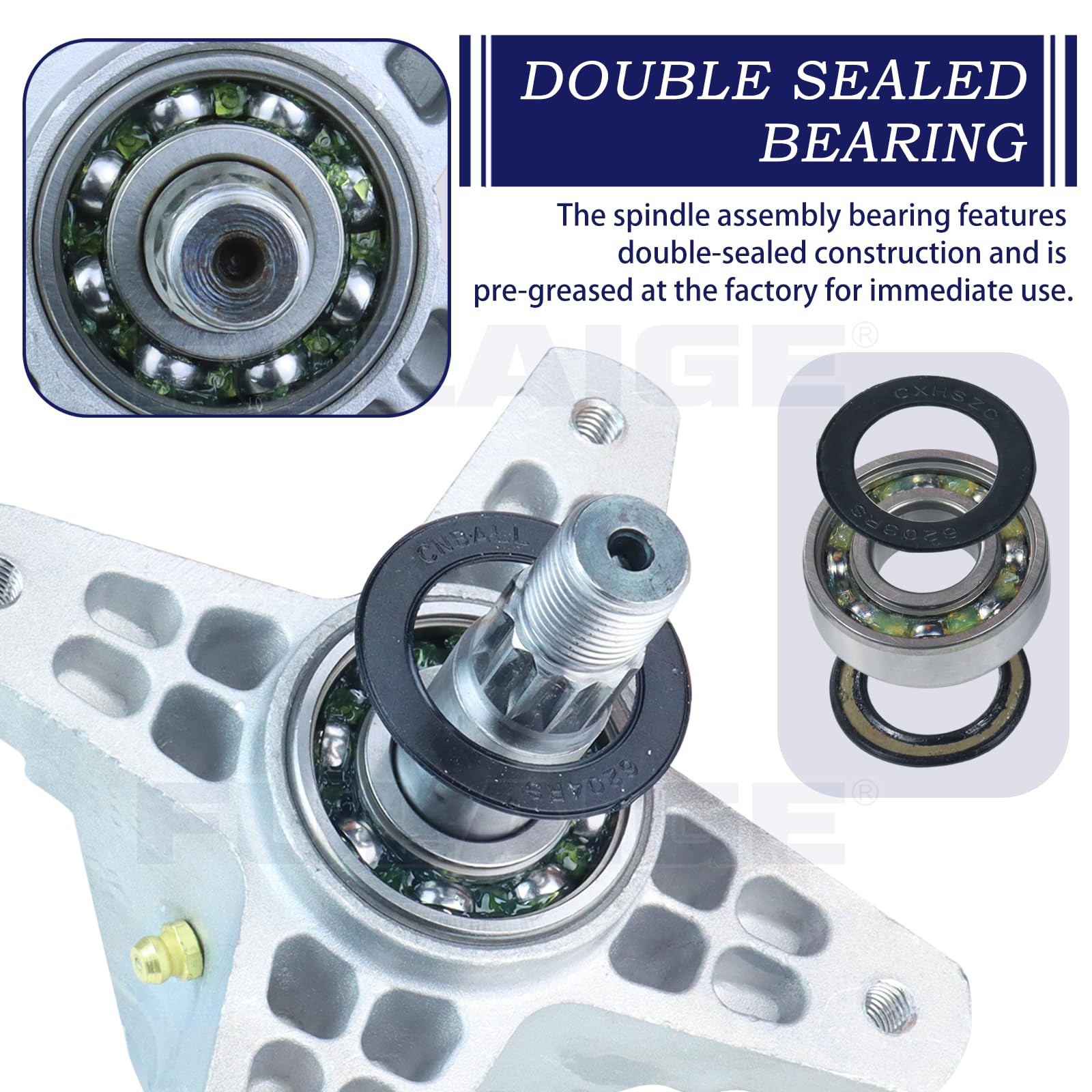 FULAIGE side profile highlighting 6-point star mount for stable blade retention