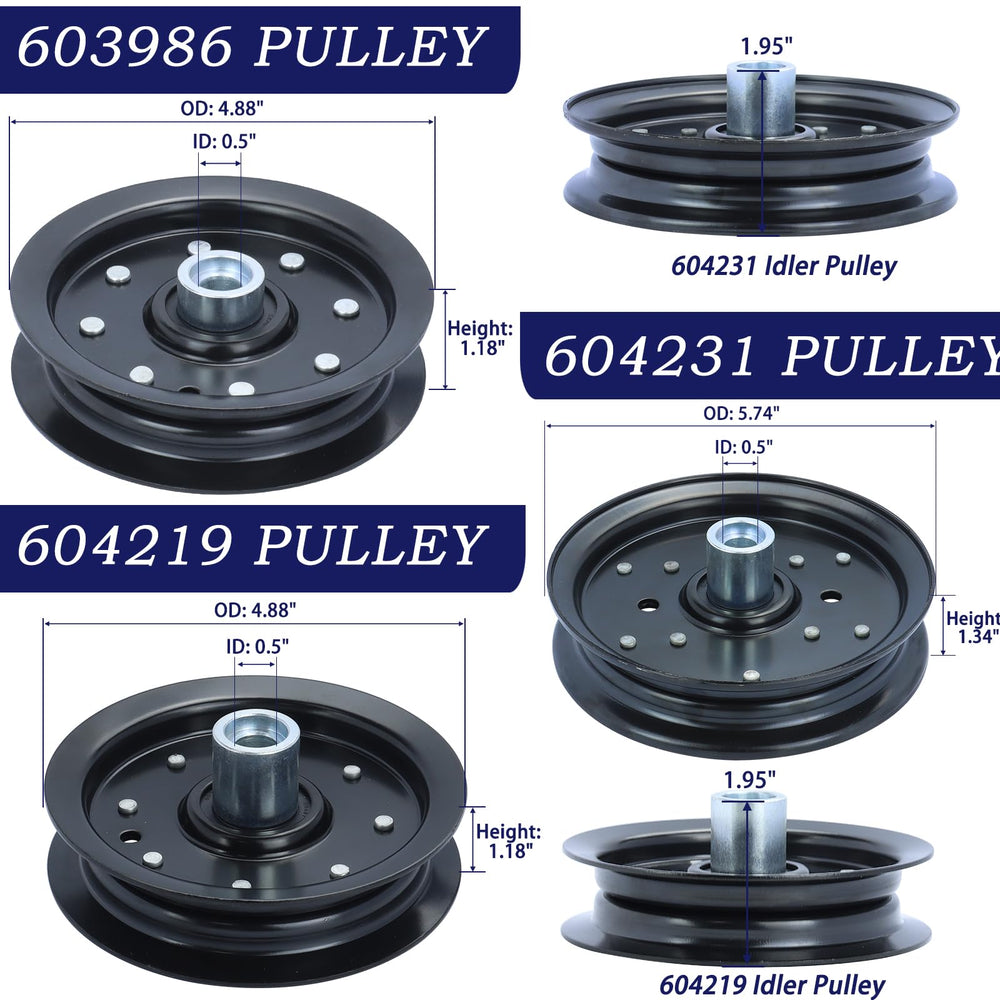 FULAIGE pulleys next to ruler showing precise dimensions for accurate fitment benefit