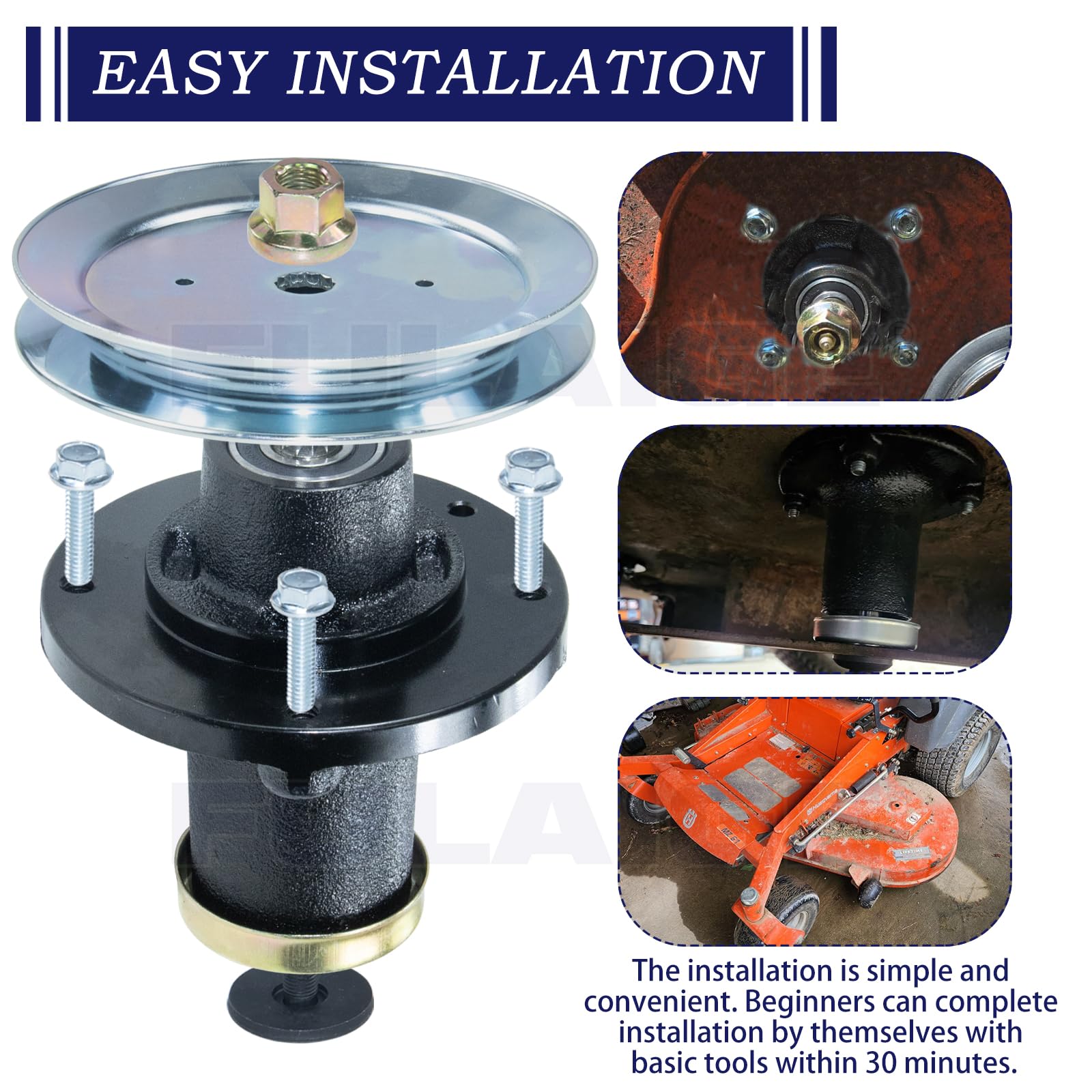 FULAIGE packaged spindle with label showing part number 539131898 for easy identification benefit