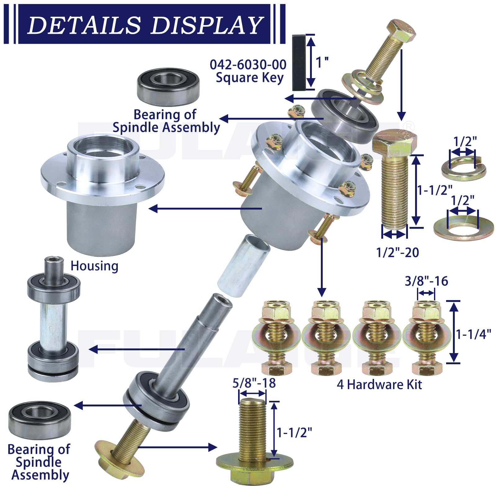 FULAIGE spindle side profile illustrating durable finish and machining
